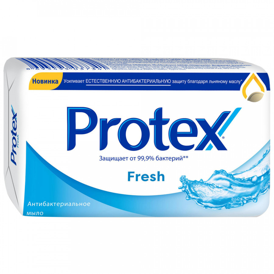 Мыло туалетное Protex Fresh антибактериальное, 90 г мыло protex aloe антибактериальное 90 г