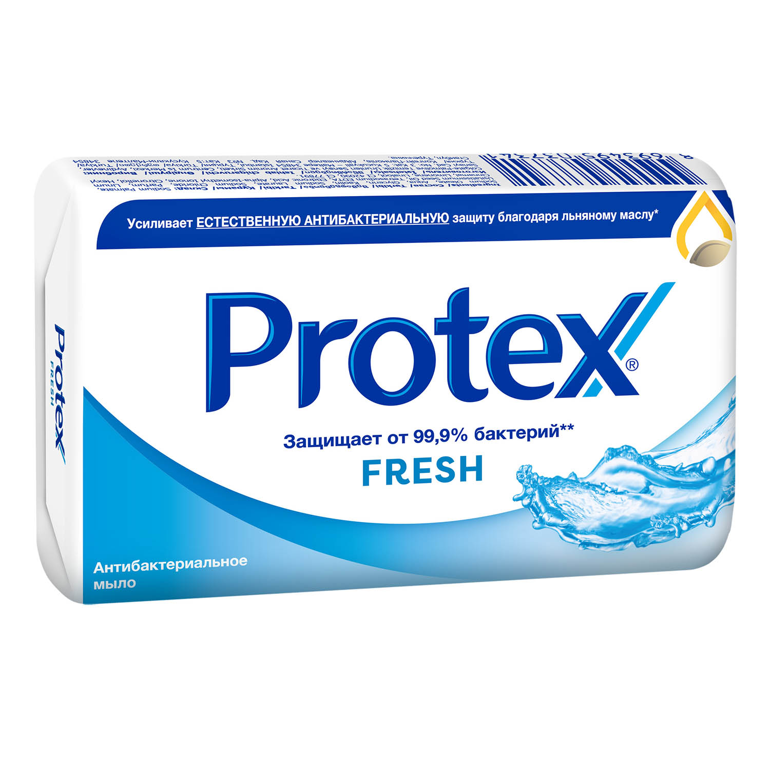 Мыло туалетное Protex Fresh антибактериальное, 90 г мыло туалетное protex ultra антибактериальное с льняным маслом 90 гр