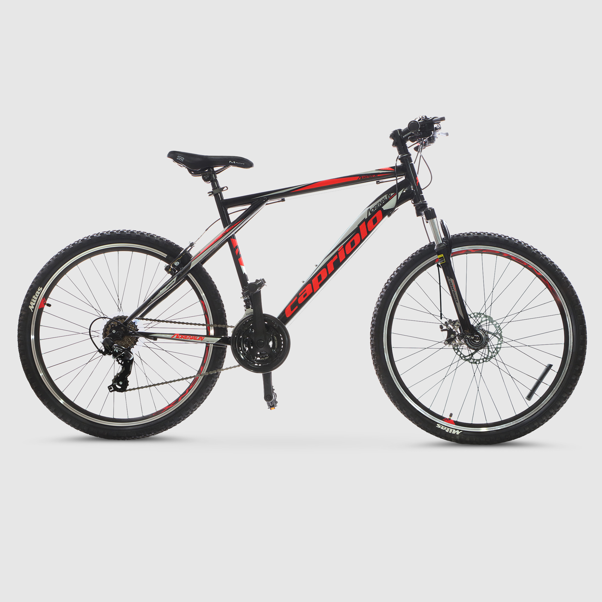Велосипед MTB Adrenalin Черный/Красный 26, цвет черно-красный - фото 1