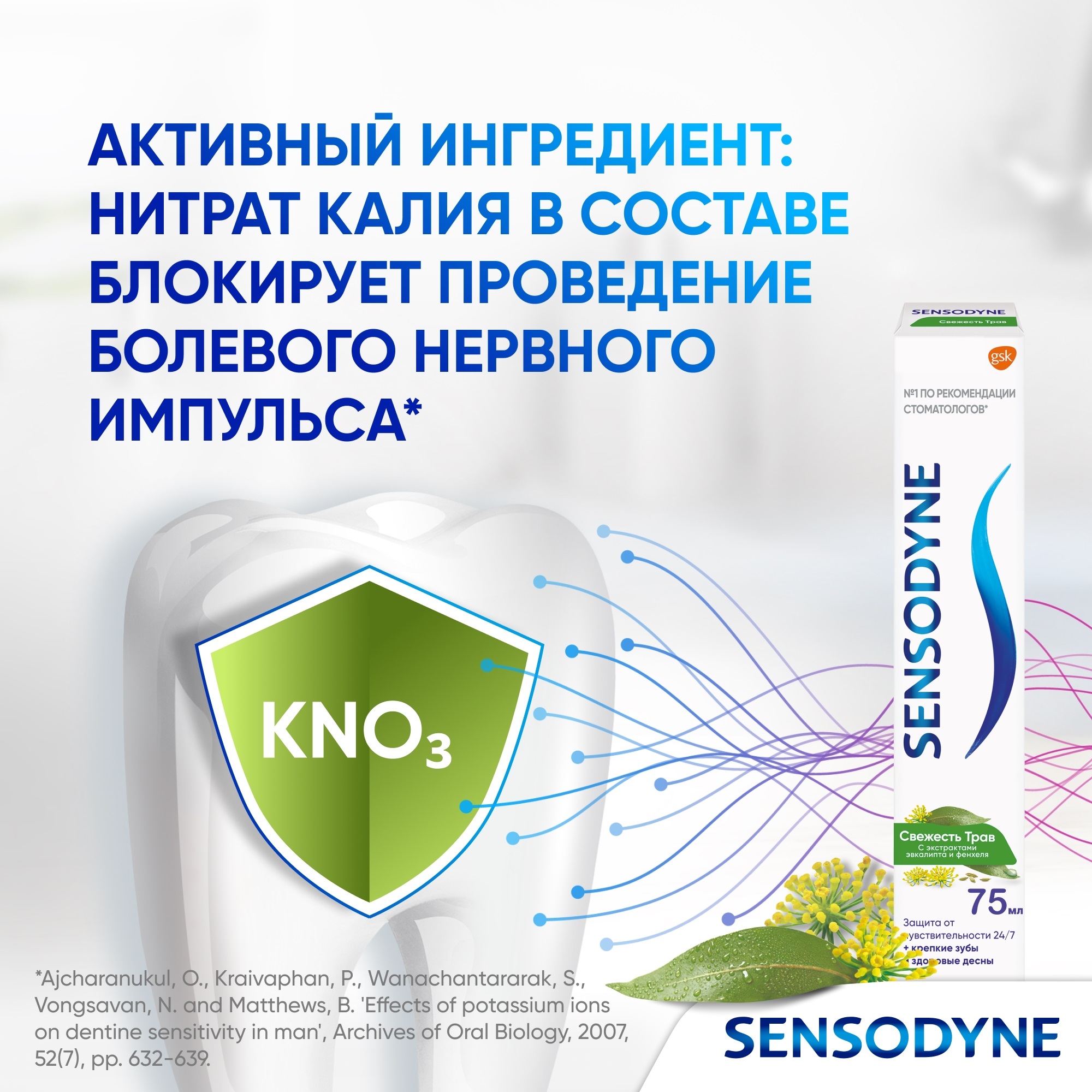 фото Паста зубная sensodyne свежесть трав 75 мл