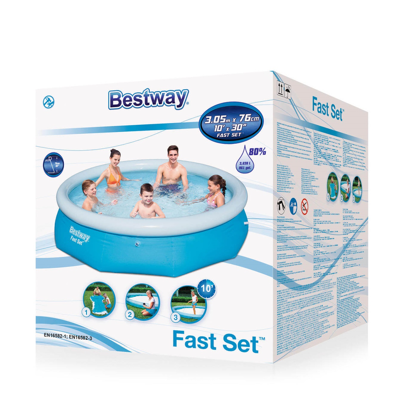 Бассейн bestway 305 надувной. Бассейн Bestway 57266. Бассейн Bestway fast Set Pool надувной 305x76см. Bestway fast Set 57266. Бествей 305 на 76 надувной.