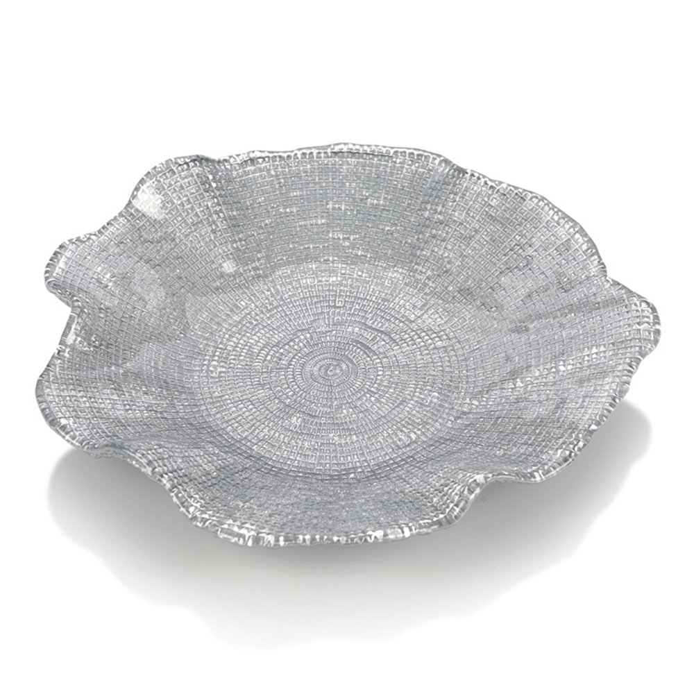 Тарелка IVV Folies круглая 28 см серебро