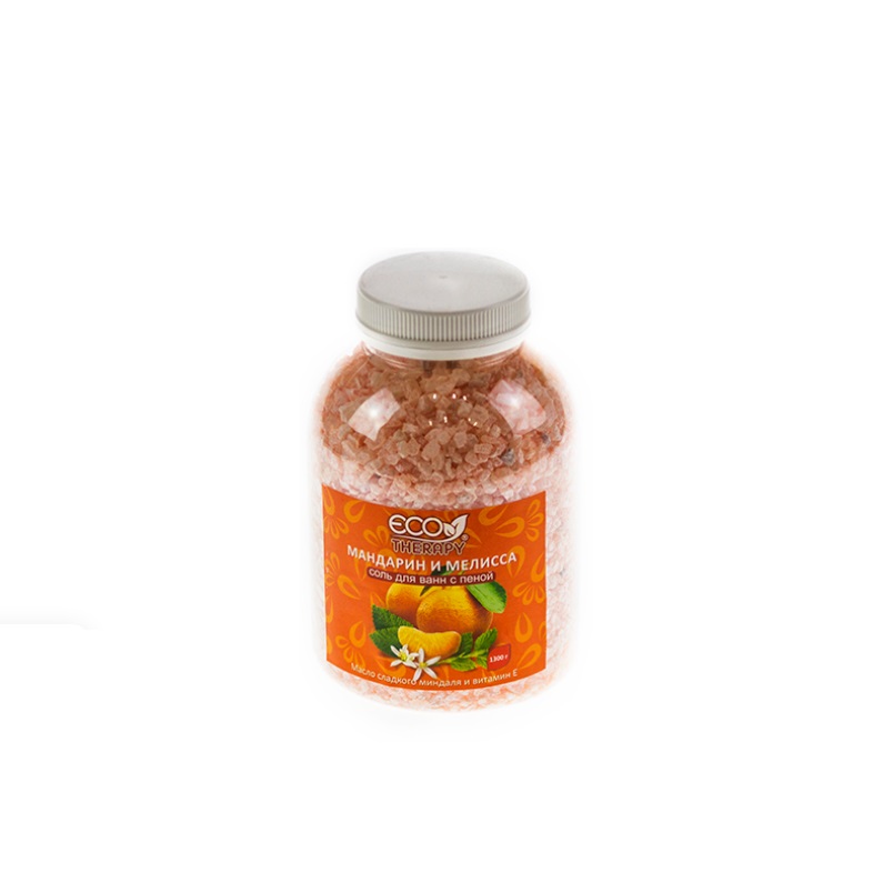 Соль Ecotherapy для ванн с пенной мандарин и мелисса 1,3 кг картошка жареная bruto розовый перец морская соль 130 гр