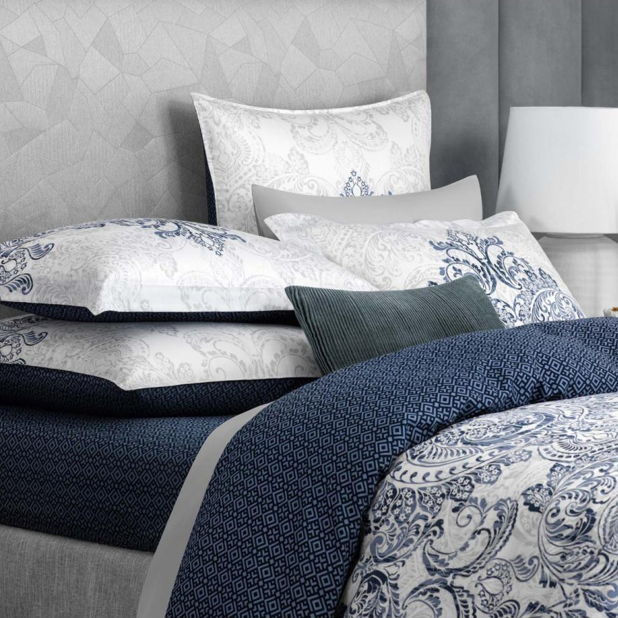 Комплект постельного белья Togas Флевланд белый с синим Полуторный, цвет синий, размер Полуторный - фото 3