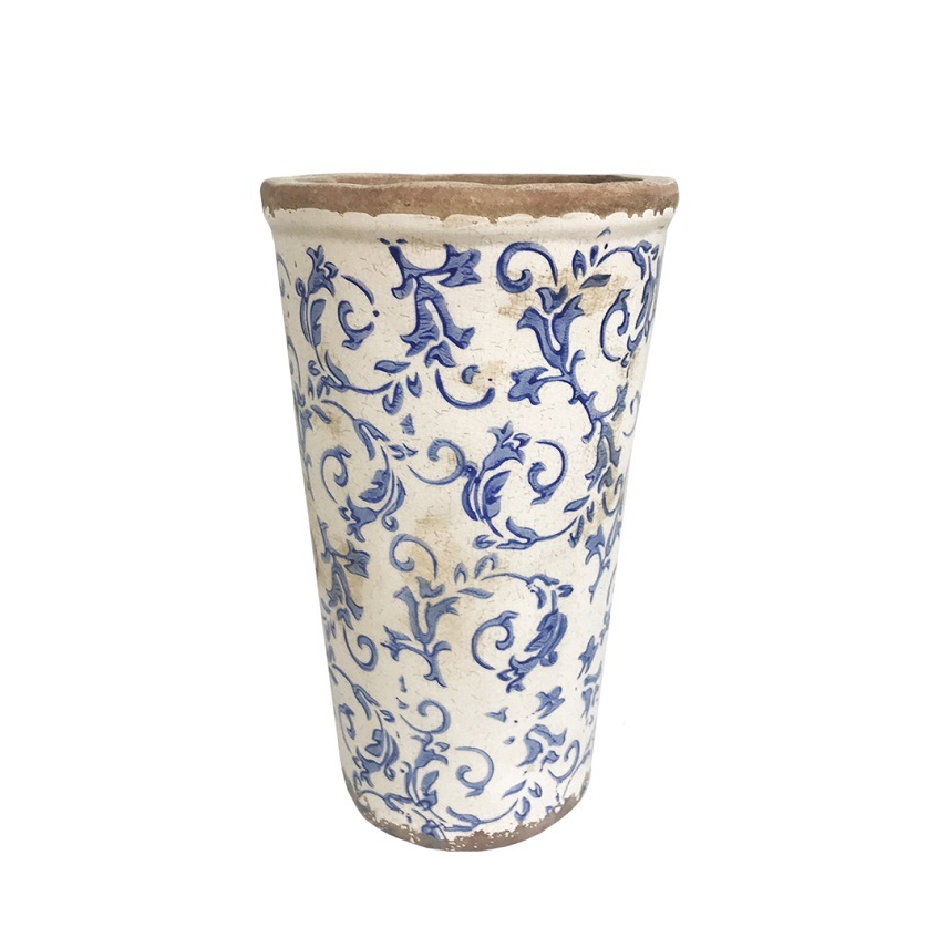 ваза одуванчик гжель фарфор 10 см Ваза Royal Garden Co. UK белая с синим 25 см