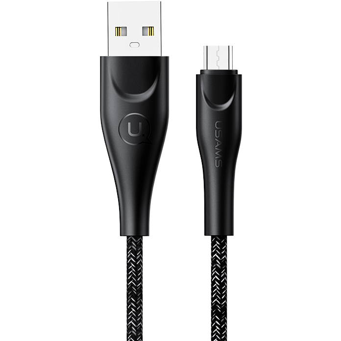 Кабель USAMS SJ393 USB-microUSB 1 м черный цена и фото