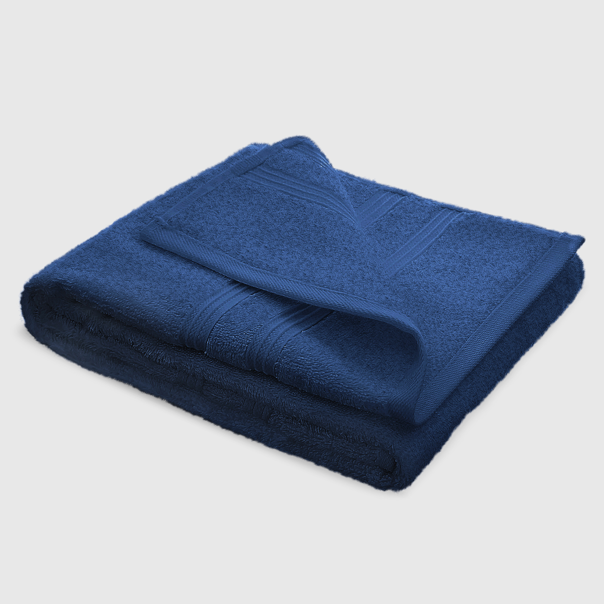 полотенце махровое bahar grey 50х100 см Махровое полотенце Bahar Тёмно-синие 50х100 см
