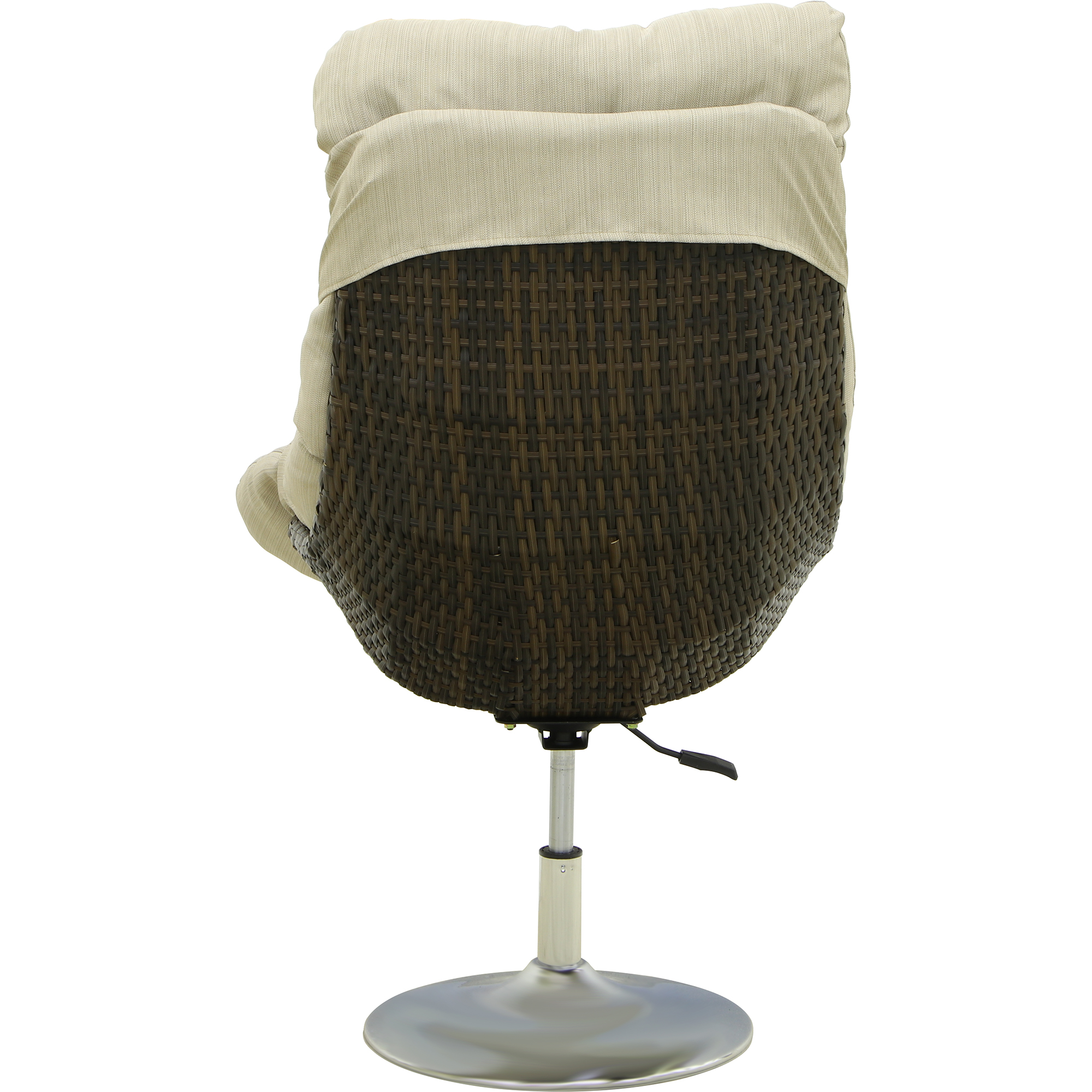 Кресло вращающееся Mavi rattan, цвет серебро - фото 4