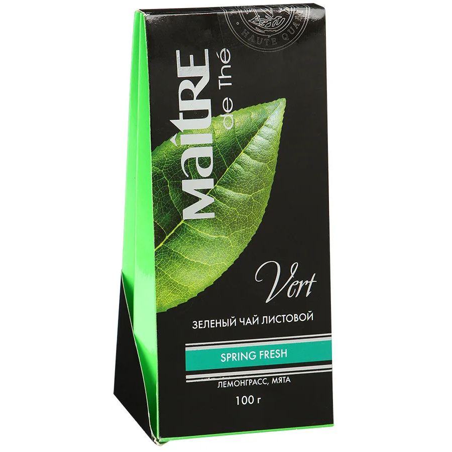 чай черный maitre de the кения листовой 100 г Чай зеленый Maitre de The Spring Fresh листовой, 100 г