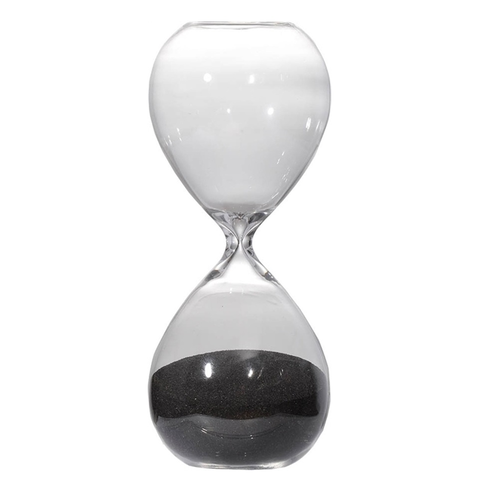 цена Декоративные песочные часы Glasar черные, 8x8x20 см