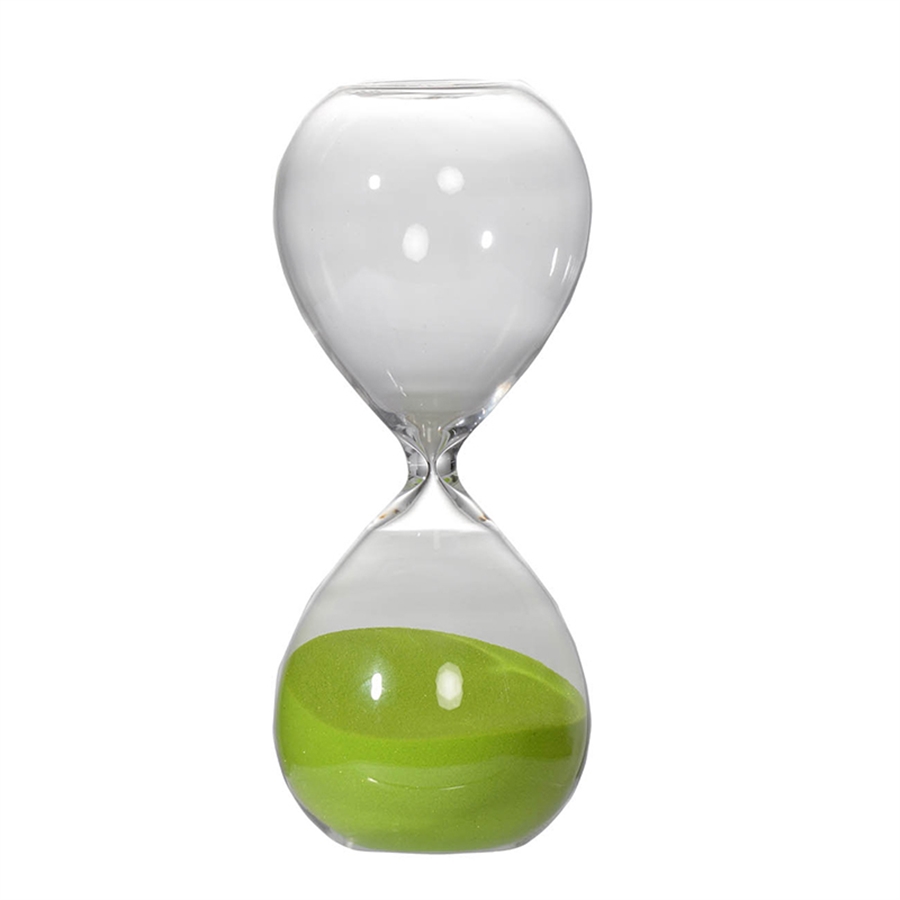 Декоративные песочные часы Glasar зеленые, 8x8x20 см