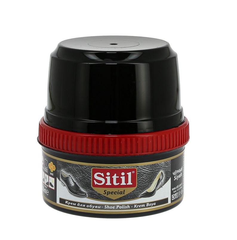 Крем-блеск для обуви Sitil черный 200 г крем эффект увлажняющий 50 мл