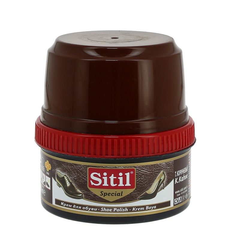Крем-блеск для обуви Sitil темно-коричневый 200 г крем блеск для обуви sitil бесцветный 60 г