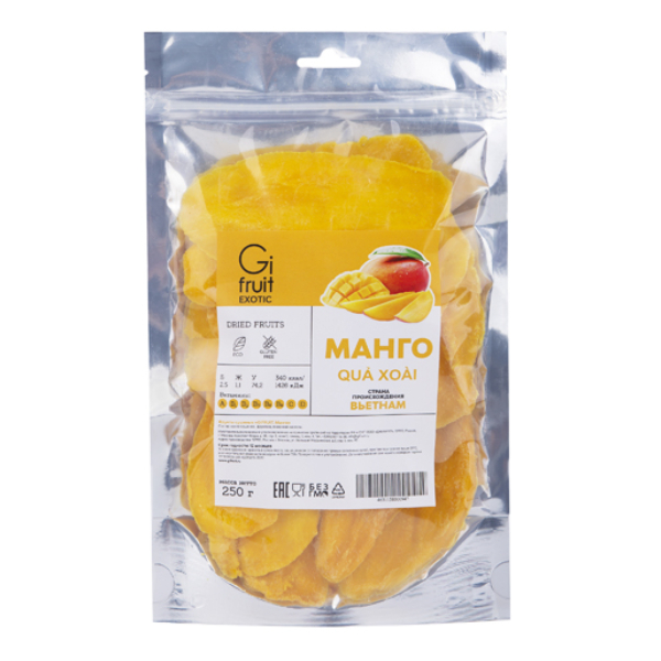 Манго Gifruit, 250 г сироп mathieu teisseire манго 0 7 л