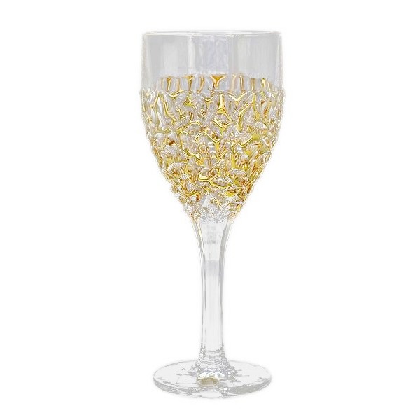 Набор Bohemia Jihlava Nicolette 6 бокалов для вина 270 мл мрамор золотой хрусталь, цвет прозрачный - фото 1
