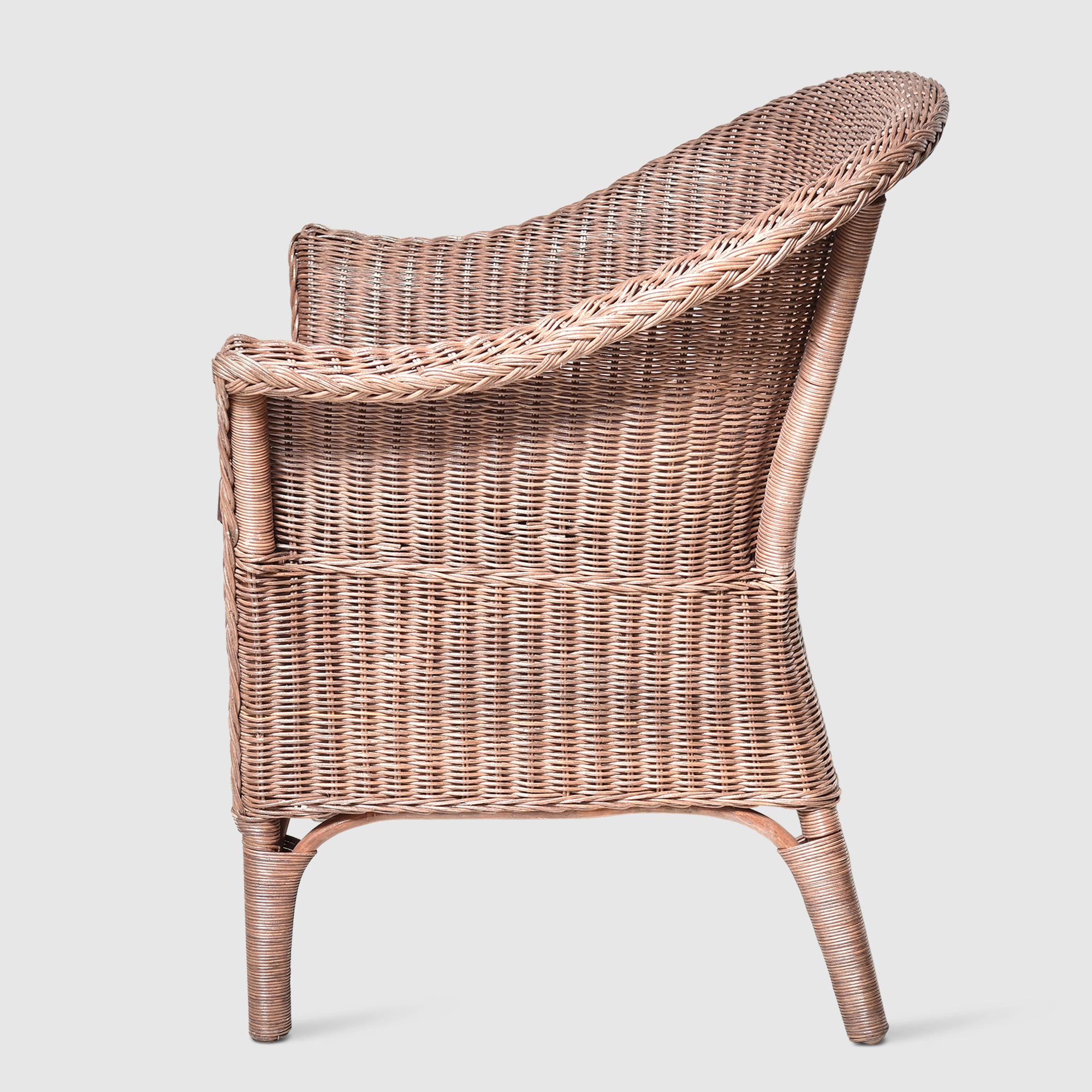 Кресло Rattan grand Roma medium brown с подушкой, цвет светло-коричневый - фото 7