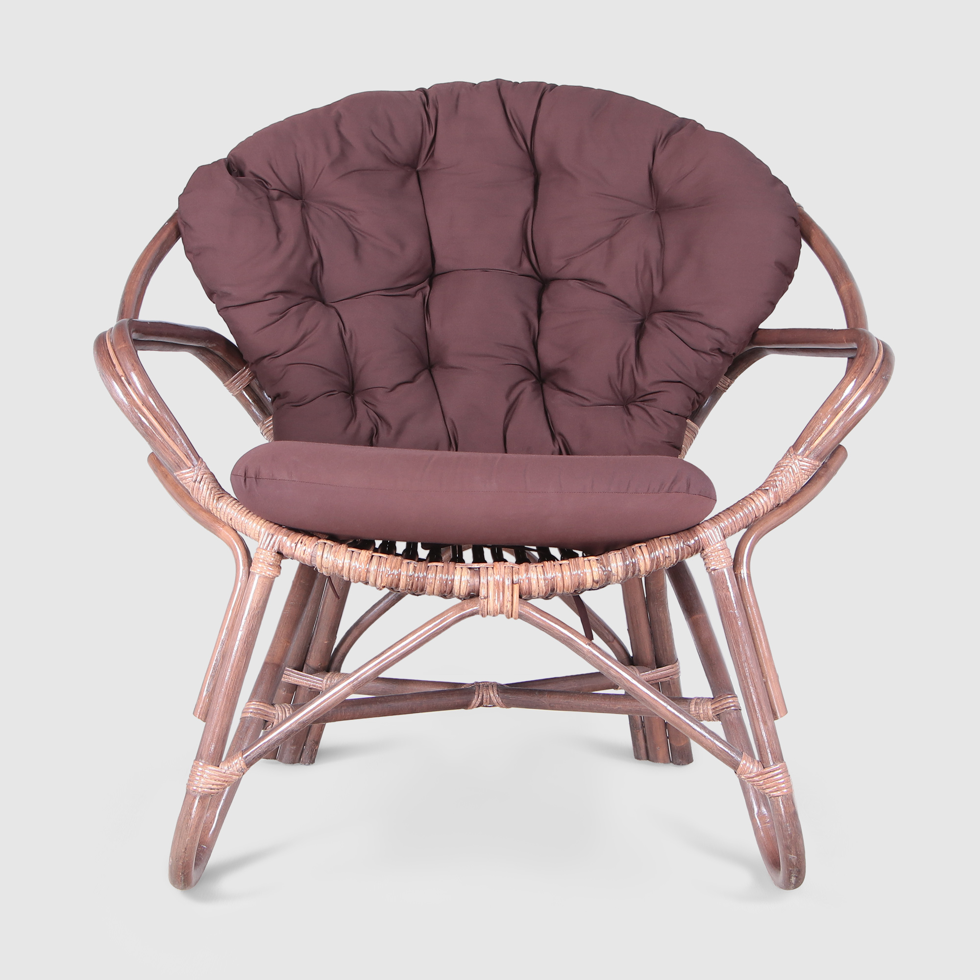 Кресло Rattan grand Comfort с подушкой medium brown, цвет коричневый - фото 3