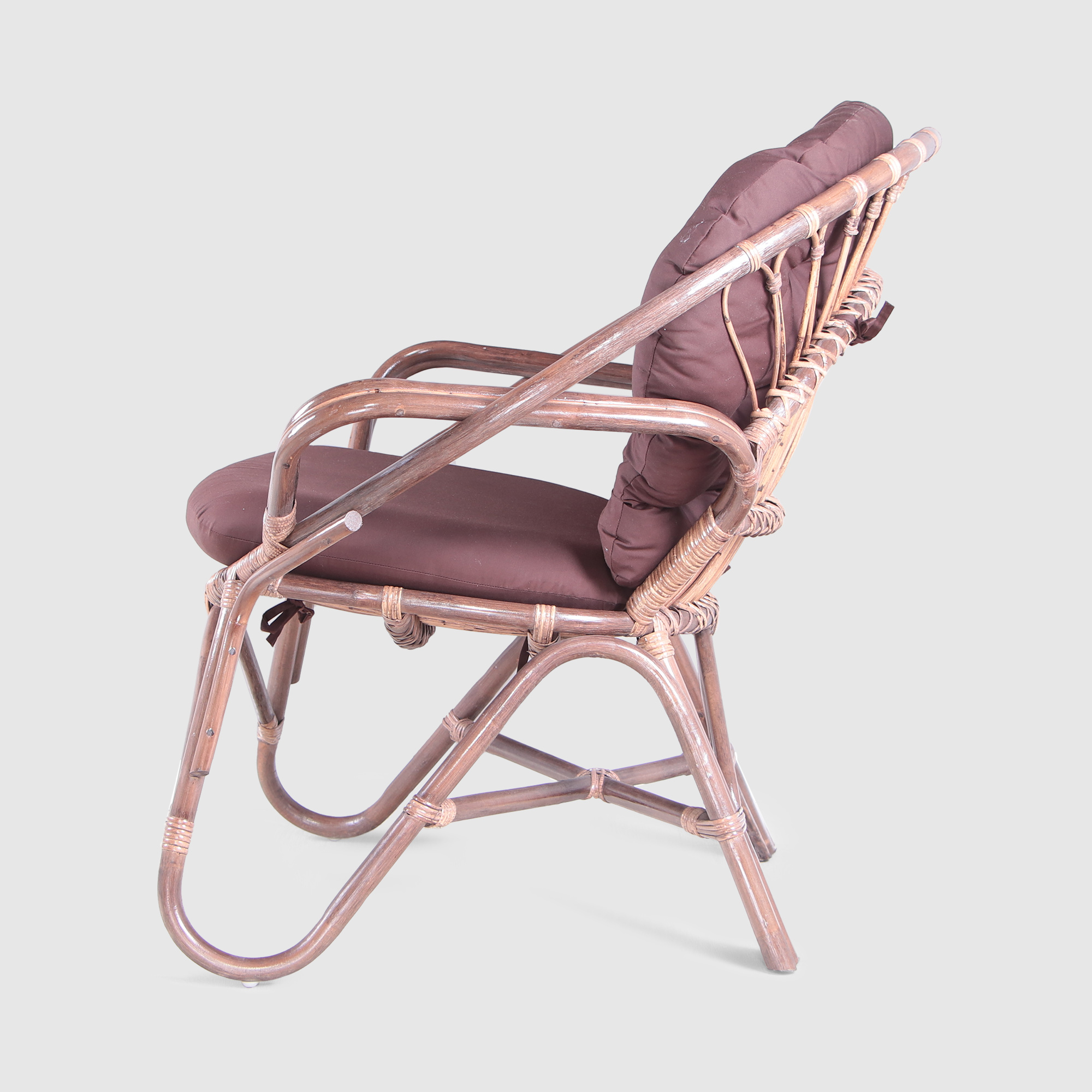 Кресло Rattan grand Comfort с подушкой medium brown, цвет коричневый - фото 4