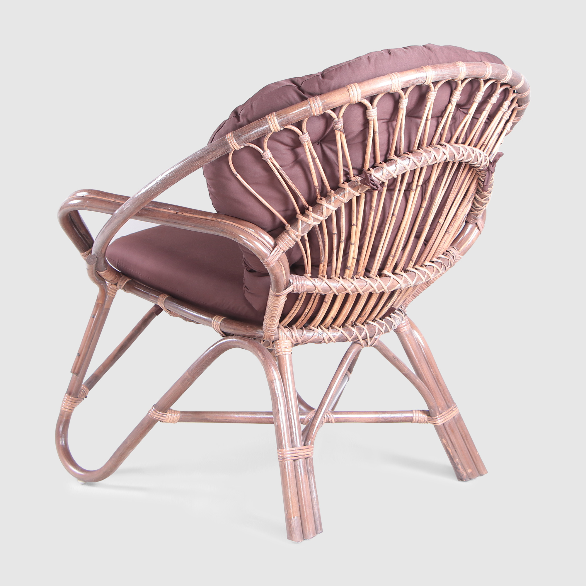 Кресло Rattan grand Comfort с подушкой medium brown, цвет коричневый - фото 5