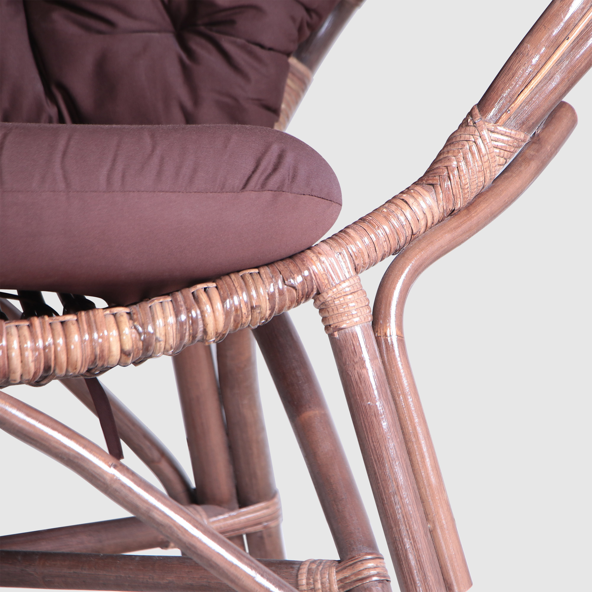 Кресло Rattan grand Comfort с подушкой medium brown, цвет коричневый - фото 7
