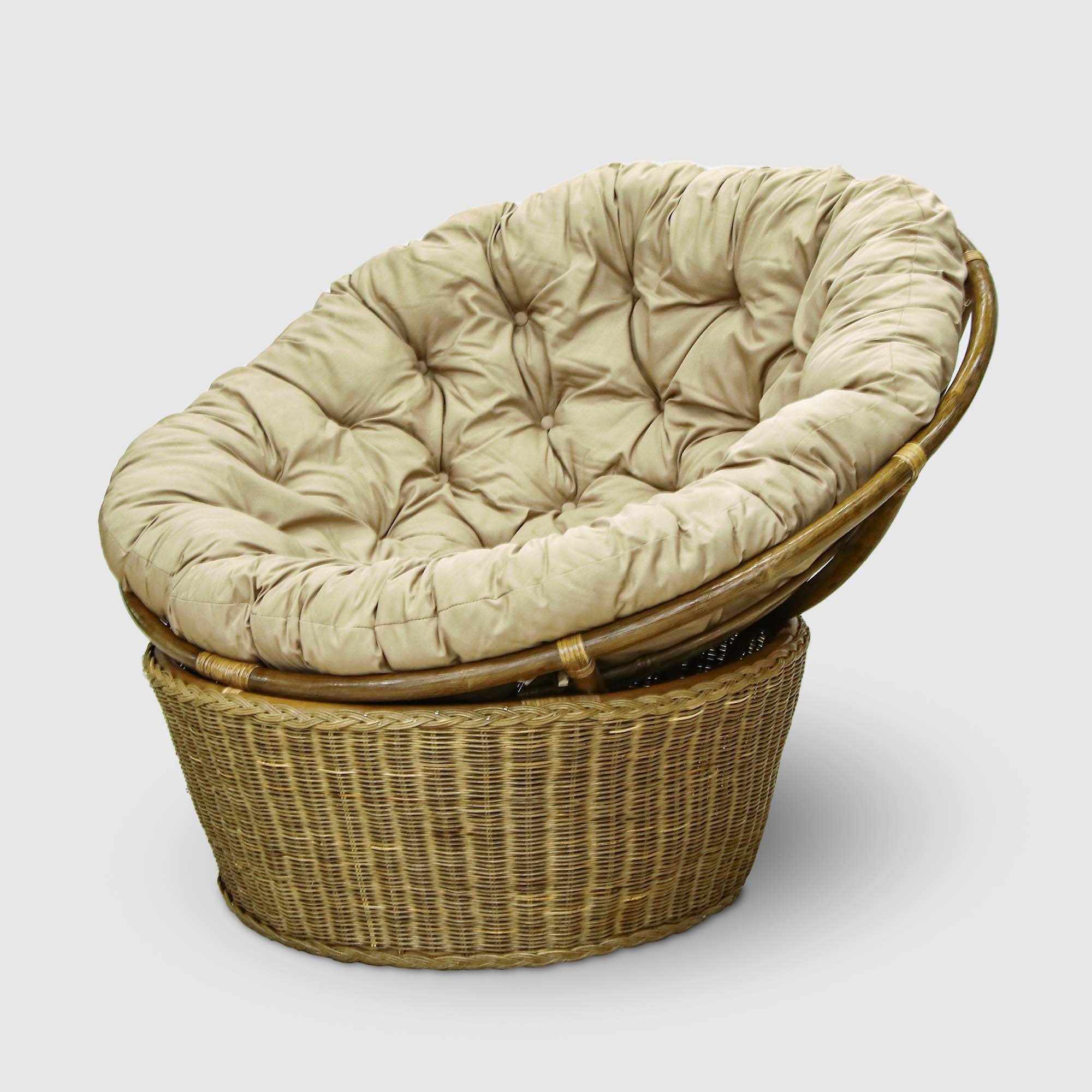 Кресло-папасан Rattan grand wicker brown с подушками кресло качалка rattan grand brown с подушками