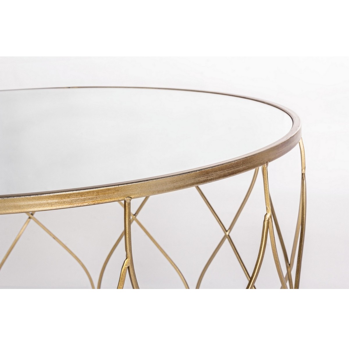 Набор кофейных столиков 2 шт Bizzotto furniture Eleonor, цвет золотой - фото 3