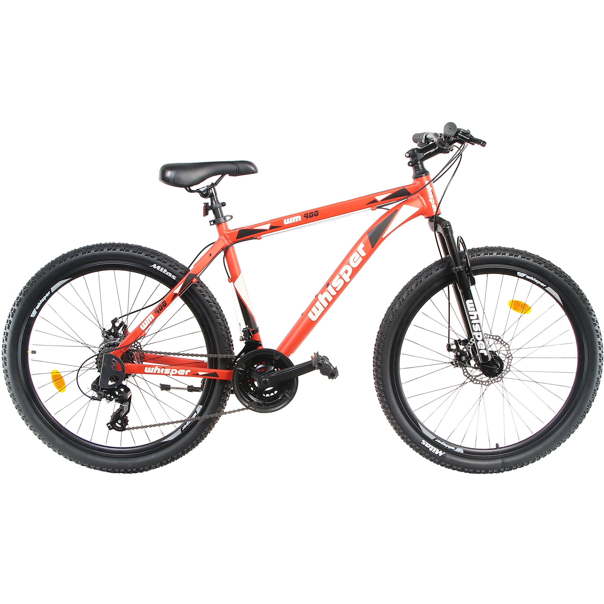 Велосипед Whisper 26, оранжевый, мужской Жесткая стальная вилка - фото 3