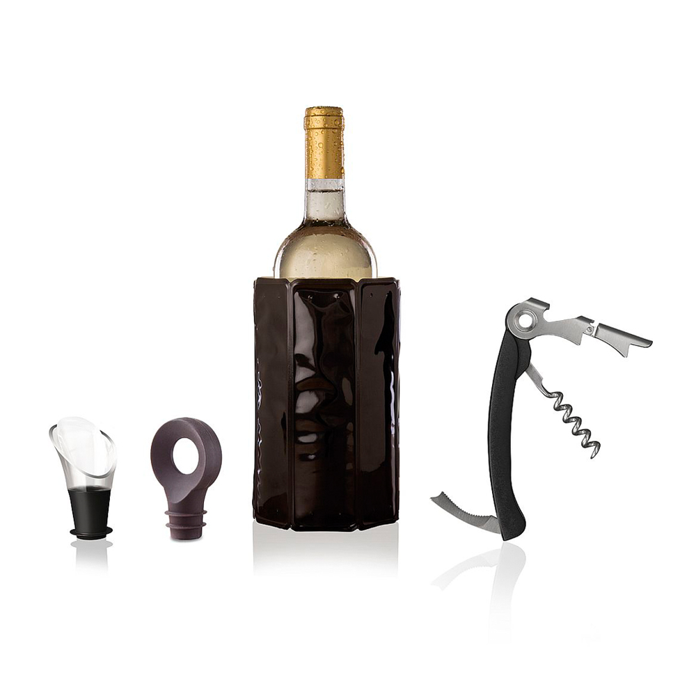 Набор аксессуаров для вина Classic 4 шт, цвет черный - фото 2