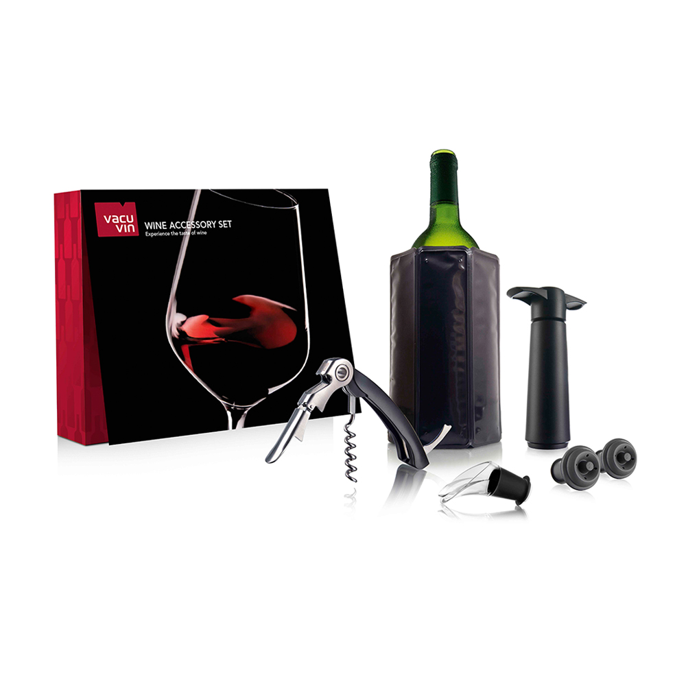 Набор аксессуаров для вина Vacu Vin 6 шт, цвет черный - фото 2