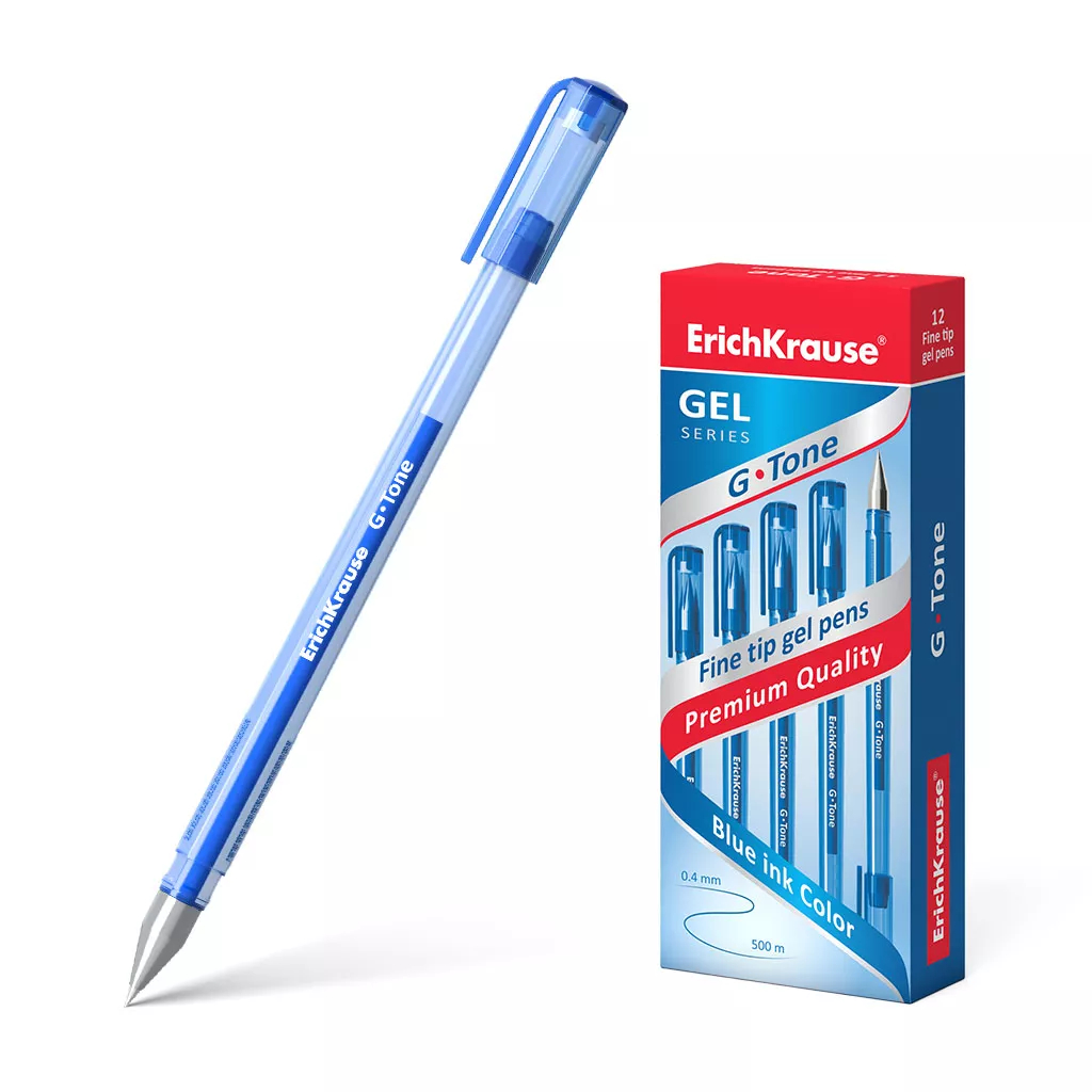 Ручка гелевая Erich Krause G-Tone синяя ручка гелевая 15 см стираемые чернила синяя draw