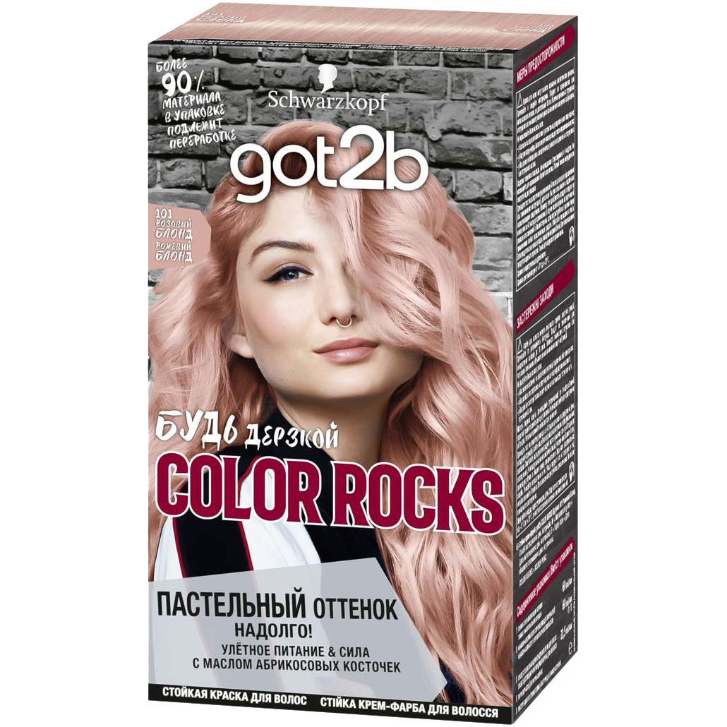 фото Краска для волос got2b color rocks 101 розовый блонд 140 мл