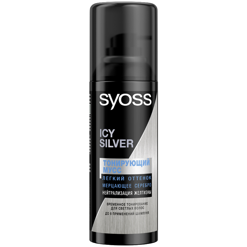 Мусс для волос Syoss Root Retoucher тонирующий мерцающее серебро 120 мл мусс для волос syoss volume lift 250 мл