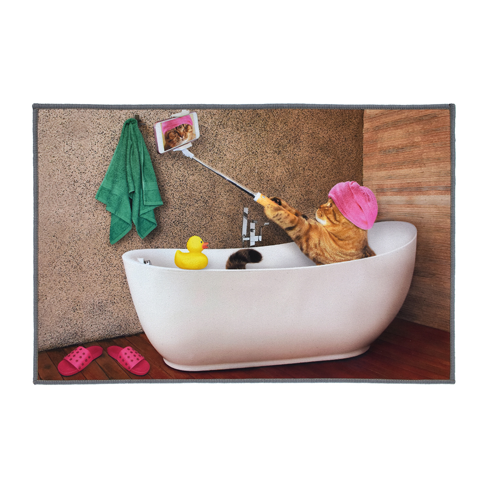 фото Коврик для ванной влаговпитывающий vortex velur spa инстакот разноцветный 40х60 см