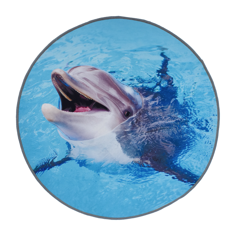 фото Коврик для ванной влаговпитывающий vortex velur spa дельфин разноцветный 60 см