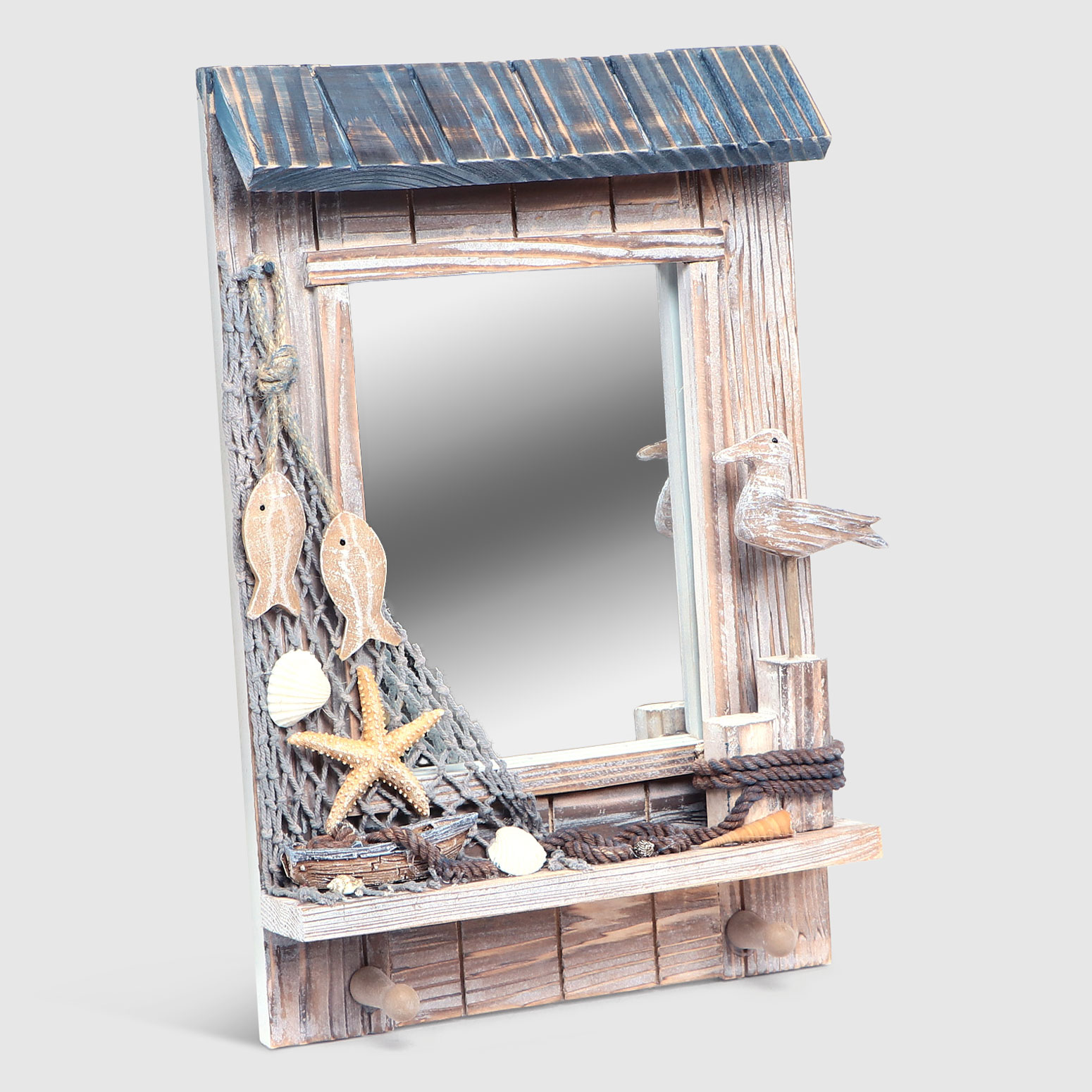 зеркало шкаф bellezza пегас 70 r бежевое Зеркало декоративное Liansheng бежевое 23.5x6x36 см