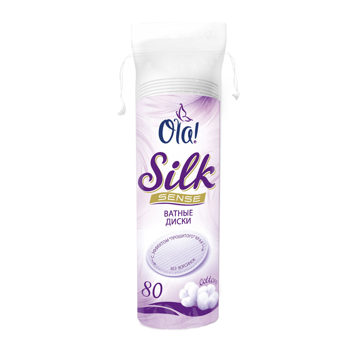 Ватные диски Ola Silk Sense 80 шт ватные палочки soft care 200 шт