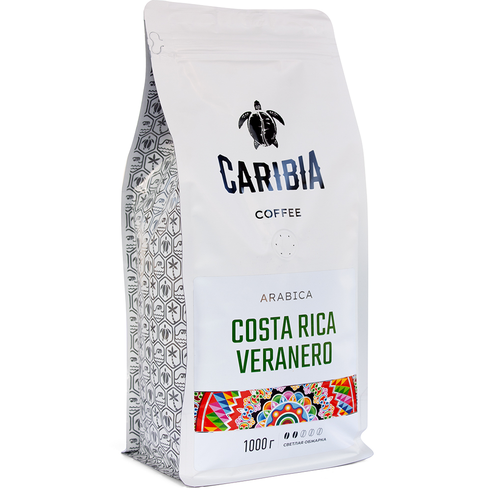 Кофе зерновой Caribia Arabica Costa Rica Veranero, 1000 г кофе зерновой caribia arabica kenya aa 250 г