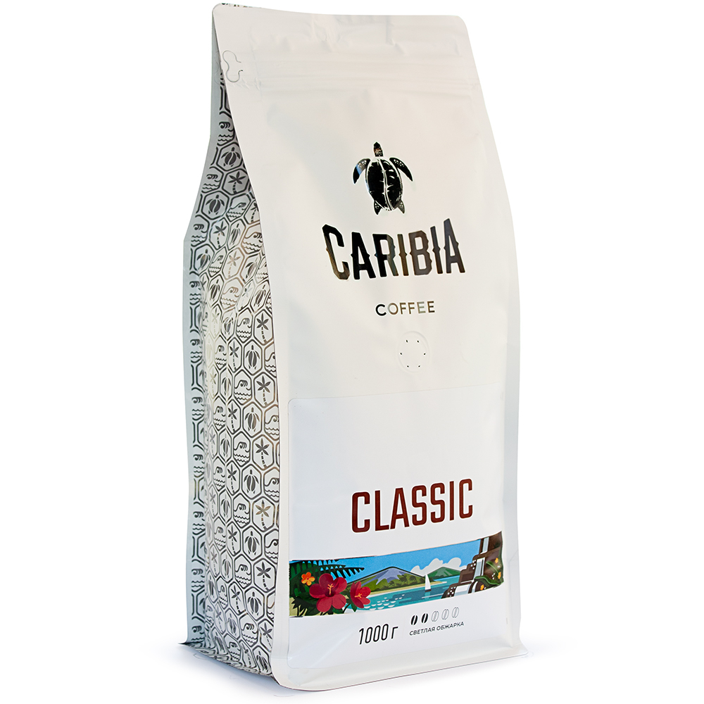 Кофе зерновой Caribia Classic, 1000 г кофе зерновой caribia arabica colombia supremo 1000 г