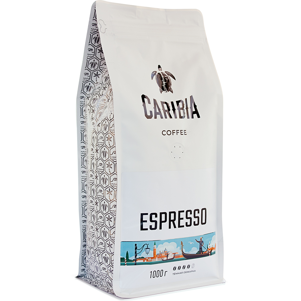 кофе зерновой caribia arabica colombia decaf 1000 г Кофе зерновой Caribia Espresso, 1000 г