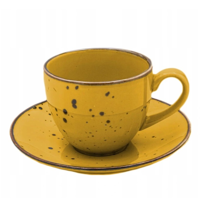 Чашка с блюдцем Porcelana Bogucice Alumina Yellow 0,3 л 16 см чашка с блюдцем bernadotte мейсенский букет 240 мл