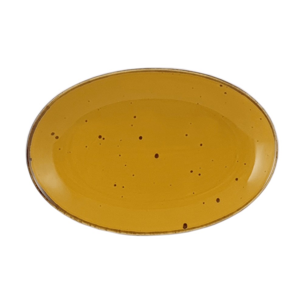 Блюдо овальное Porcelana Bogucice Alumina Yellow 31 см