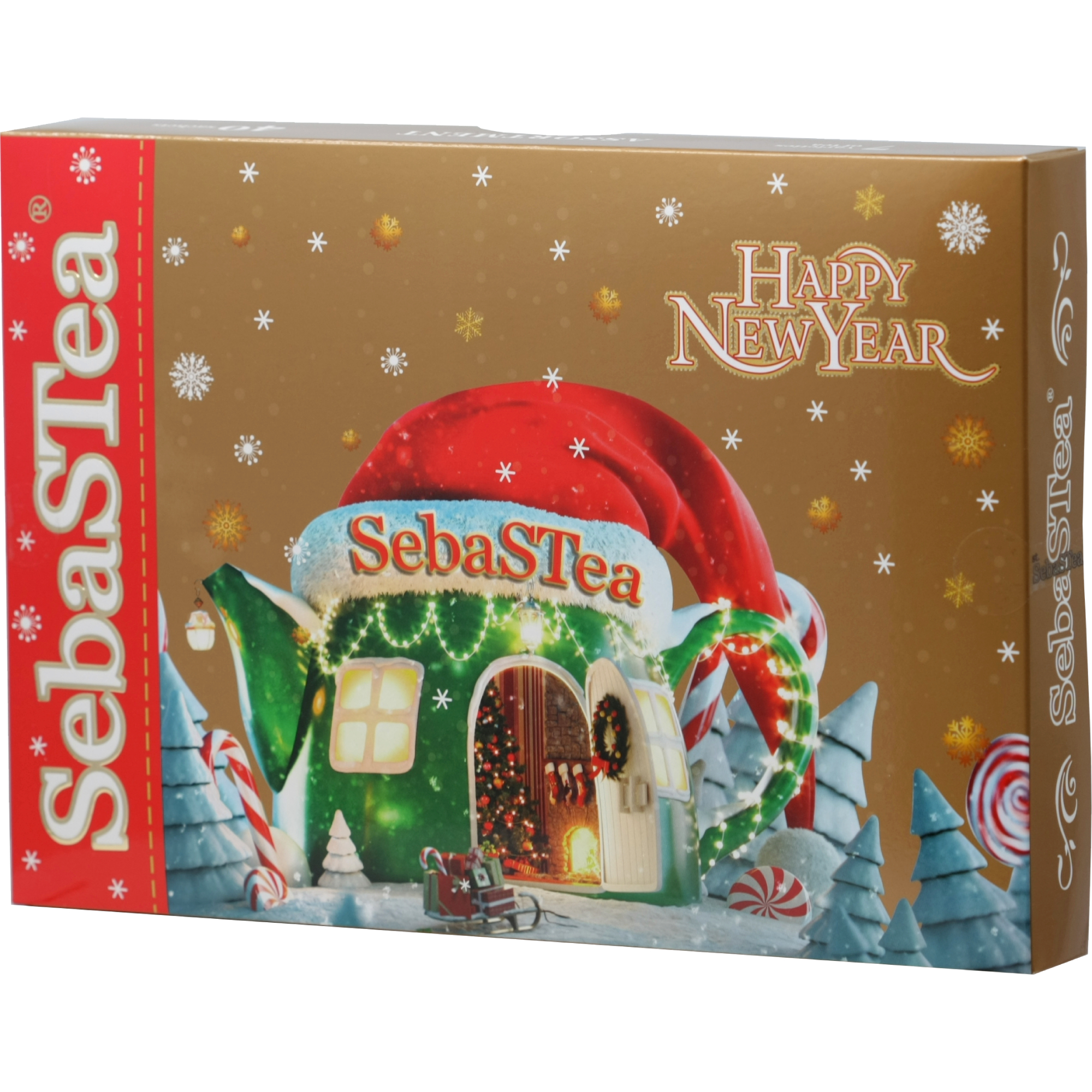 Чай коллекция SebaSTea Christmas Hut Assortment №2, ассорти, 40 пакетиков по 68 г