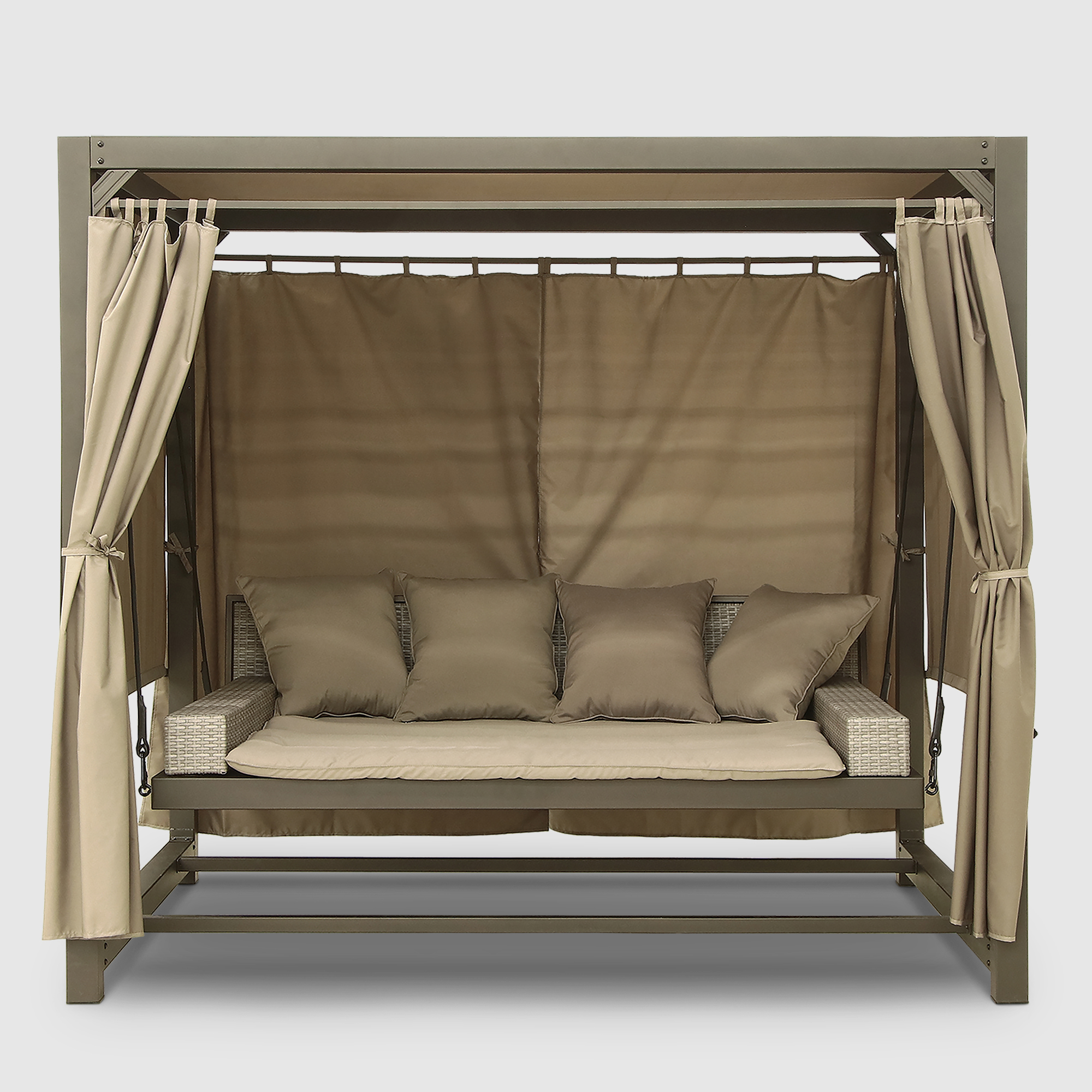 Диван подвесной Greenpatio Barcelona с подушкой песочный комплект мебели greenpatio из 3 предметов 848
