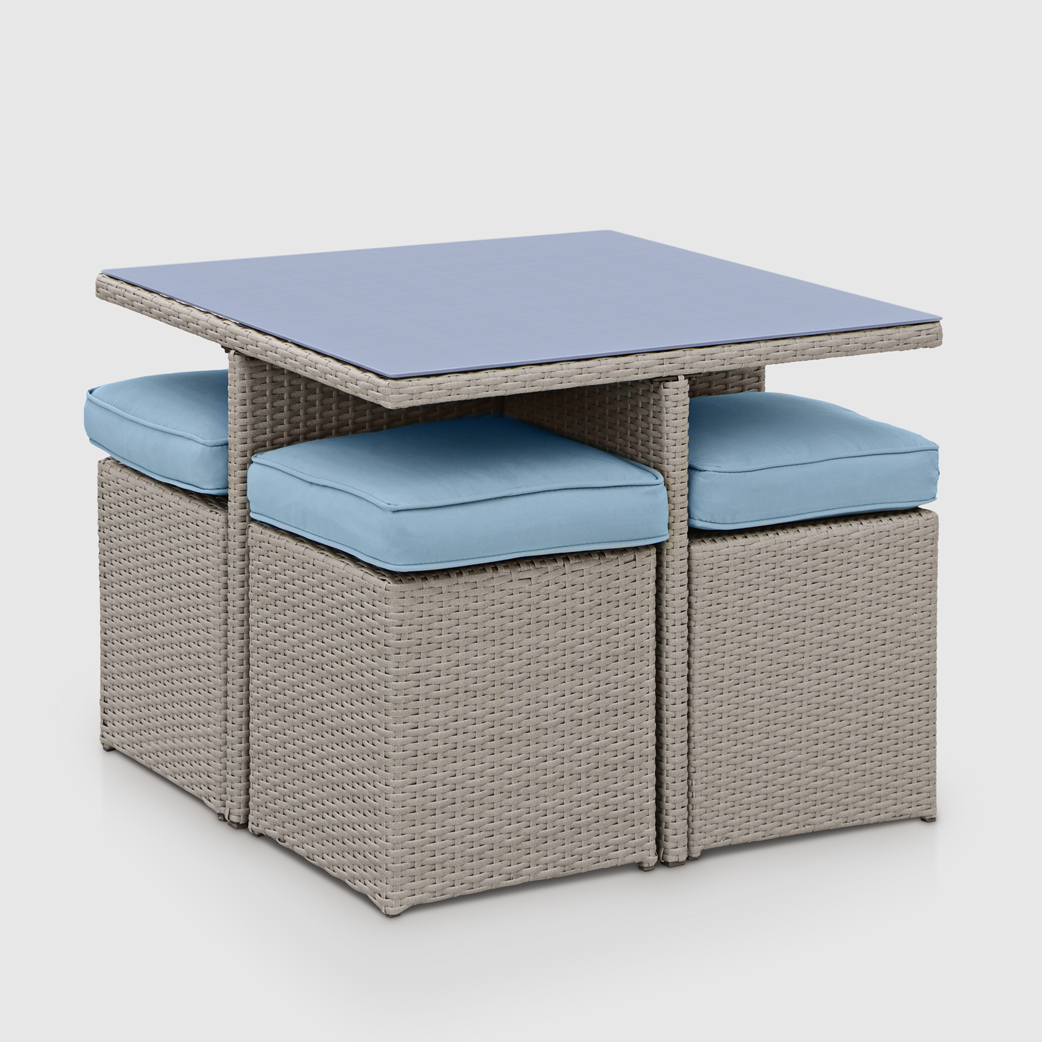 Комплект мебели Greenpatio 8 предметов серый, цвет голубой, размер 145х80х64 см - фото 13