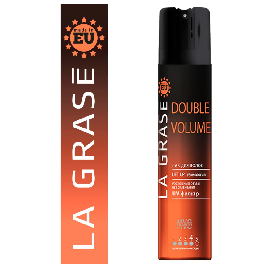 Лак для волос La grase Double Volume 250 мл жидкость для укладки волос la grase double volume 150 мл