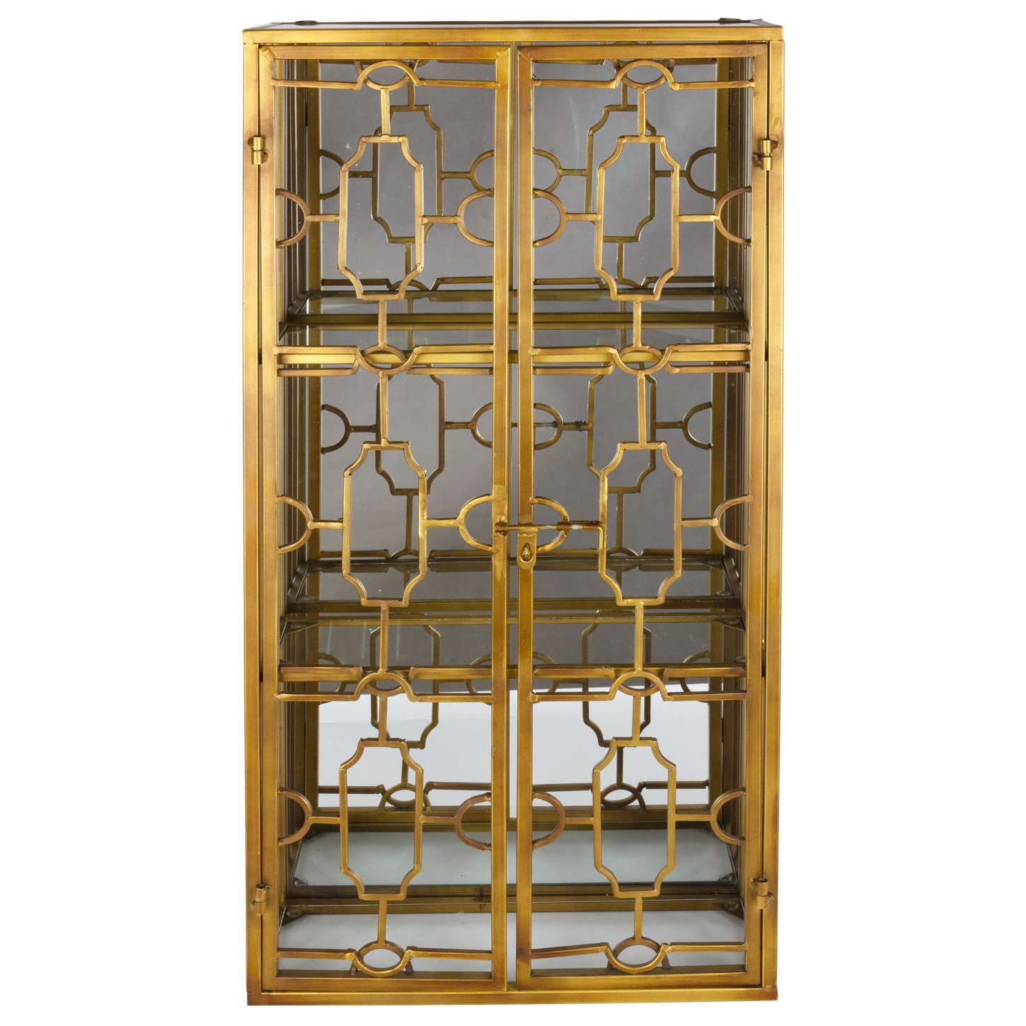Шкафчик настенный Glasar 2 дверцы 45x17x90 см, цвет коричневый