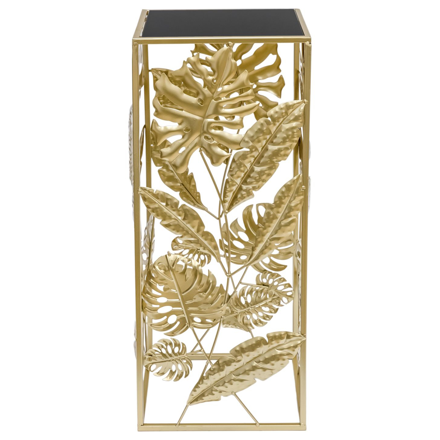 Столик Glasar интерьерный листья 28x28x69 см, цвет золотистый - фото 1