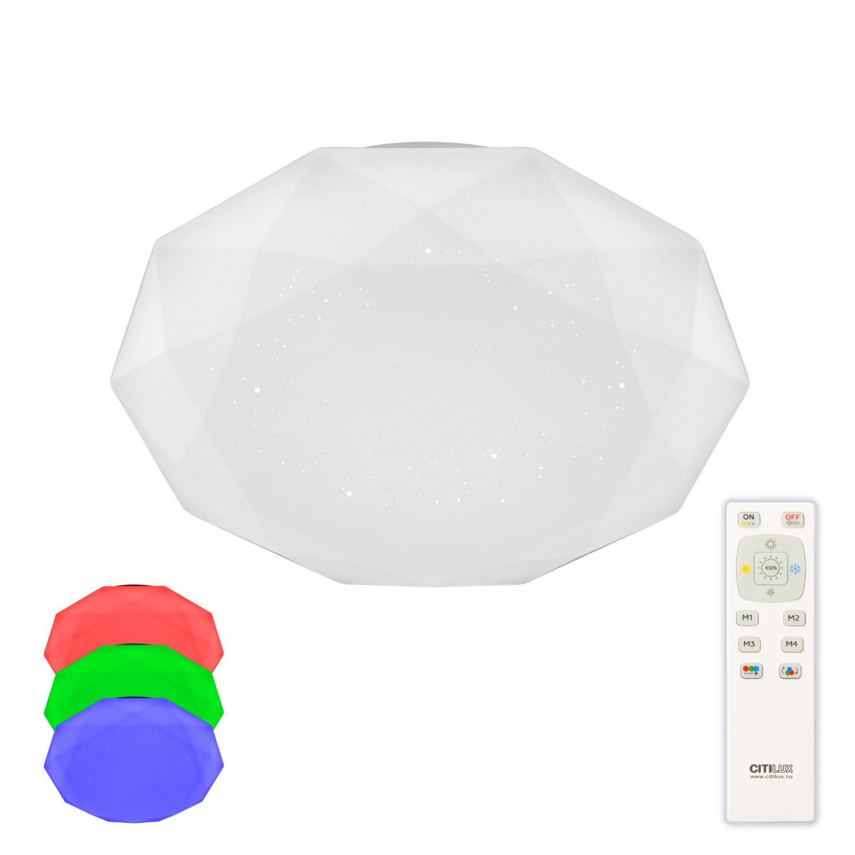 Светильник потолочный Citilux CL733480G Астрон LED RGB с пультом