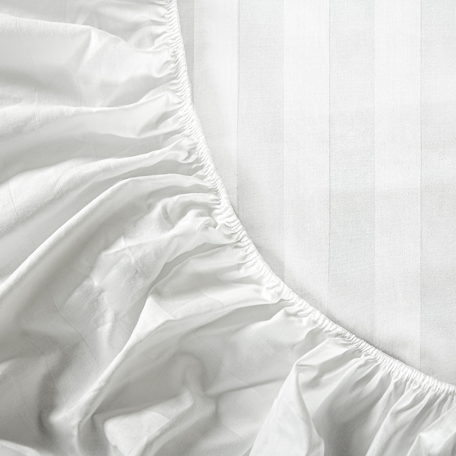 Простыня на резинке Estia Hotel Collection белая 160х200 см, цвет белый - фото 4