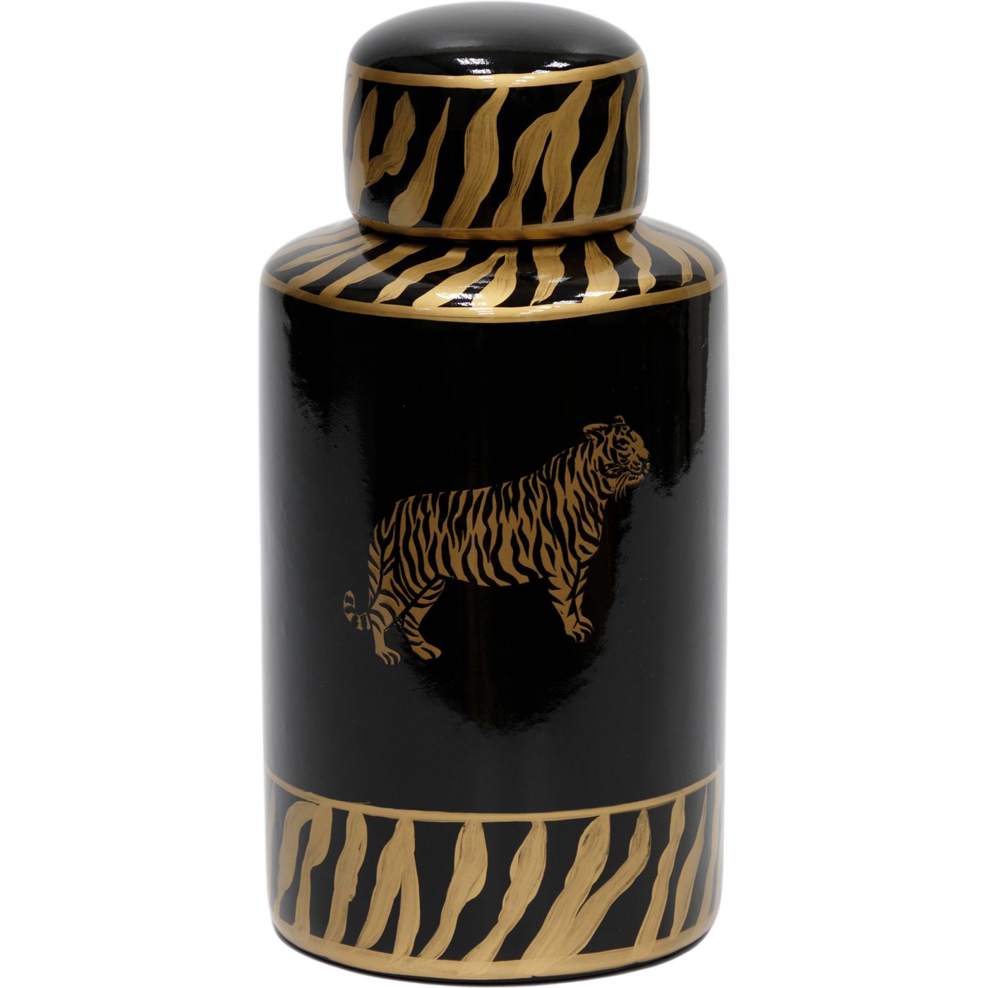 Ваза Glasar с крышкой тигр 14х14х28 см ваза glasar с крышкой леопард 20х20х18 см